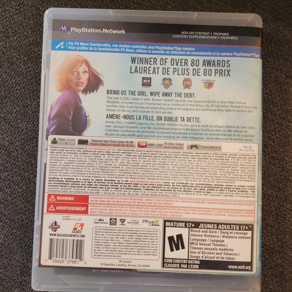 Bioshock Infinite Sony PlayStation PS3 Game CIB Tested Video Game - Picture 2 of 3